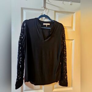 Black lace sleeve top